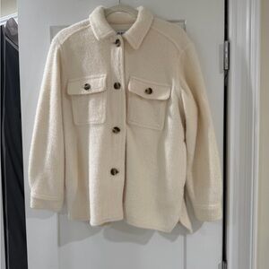 Cream Button-Up Shacket